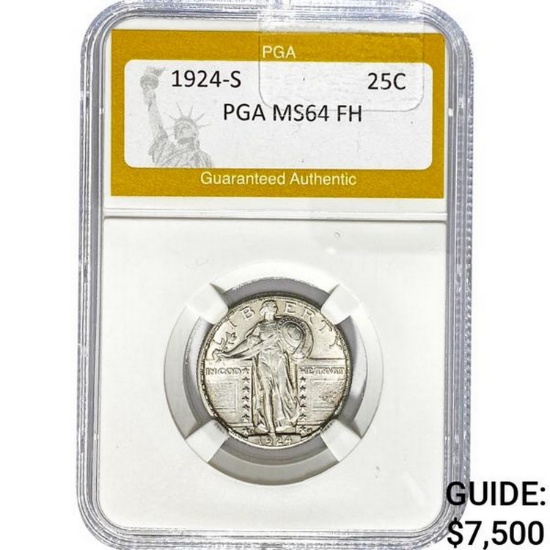 1924-S Standing Liberty Quarter PGA MS64