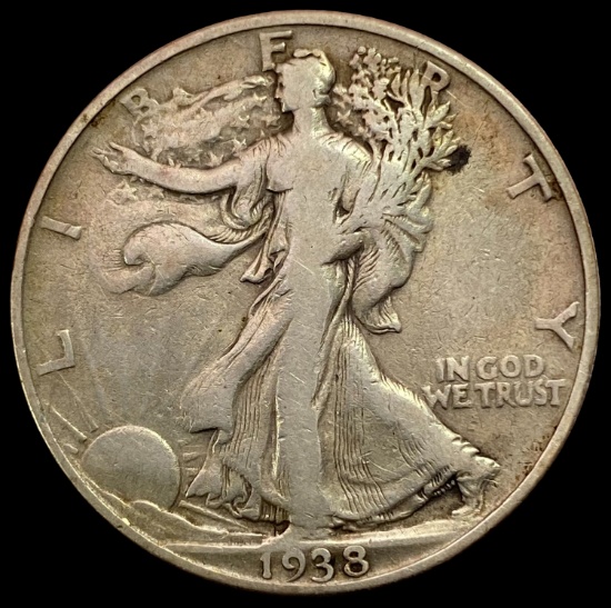 1938-D SILVER Walking Liberty Half Dollar NICELY CIRCULATED