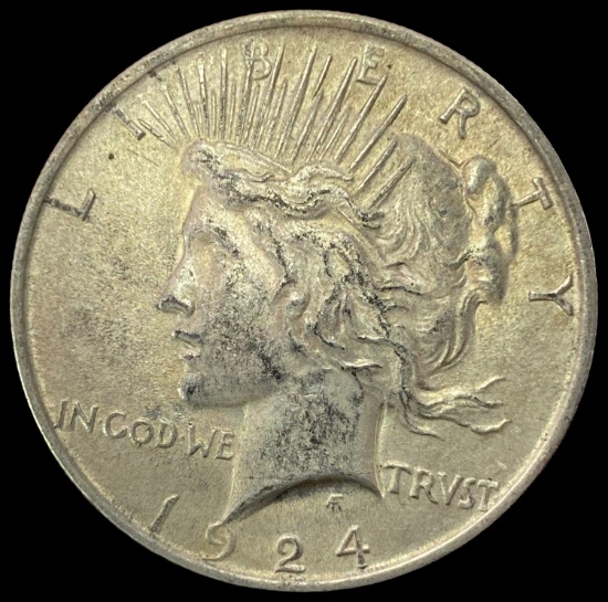 1924 SILVER Peace Dollar CHOICE AU