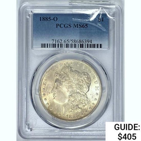 1885-O Morgan Dollar PCGS MS65