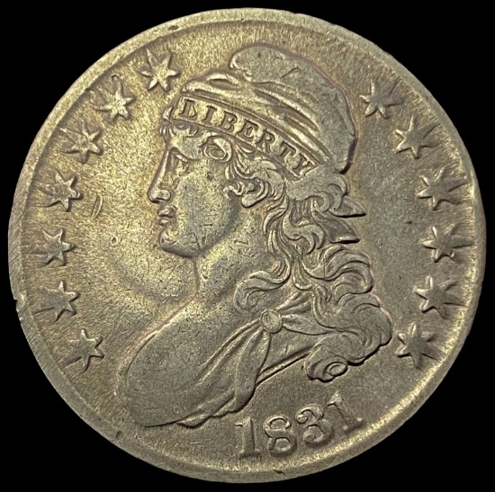 1831 SILVER Capped Bust Half Dollar ABOUT UNCIRCULATED