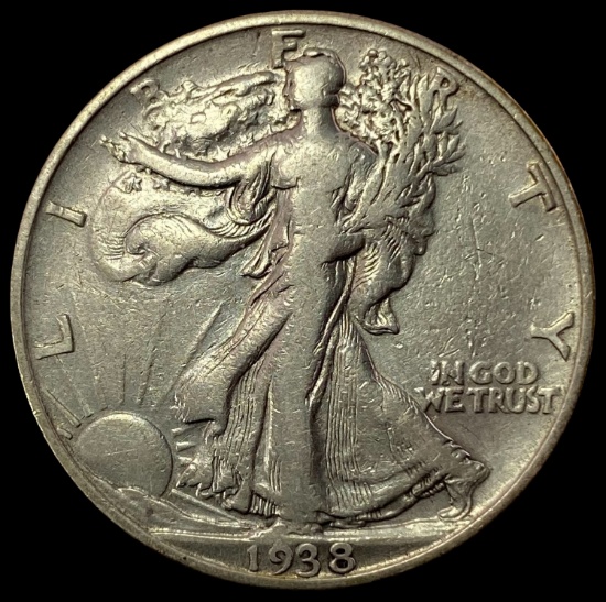 1938-D SILVER Walking Liberty Half Dollar HIGH GRADE