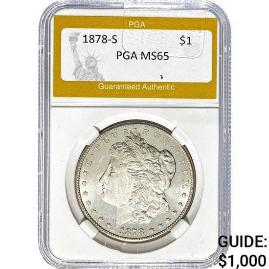 1878-S Morgan Dollar PGA MS65