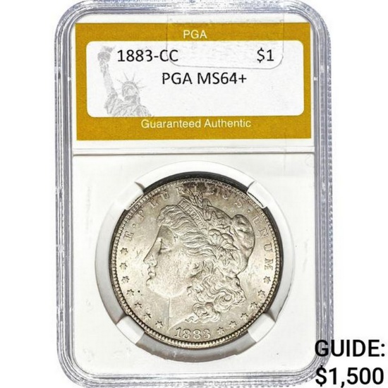 1883-CC Morgan Dollar PGA MS64+
