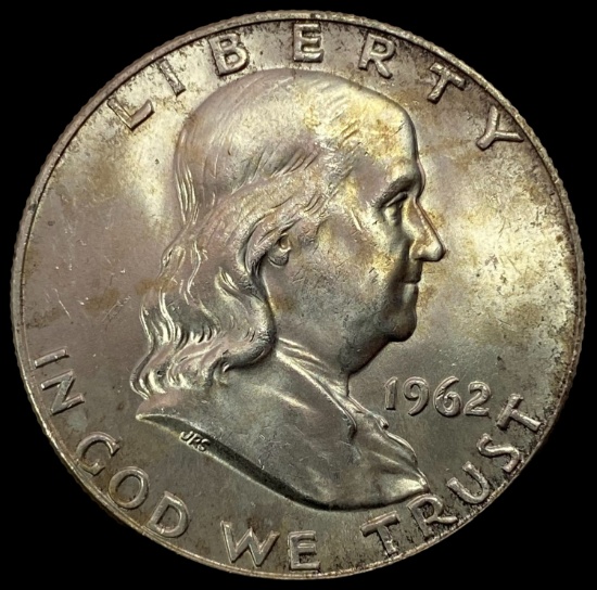 1962-D SILVER Franklin Half Dollar CHOICE BU
