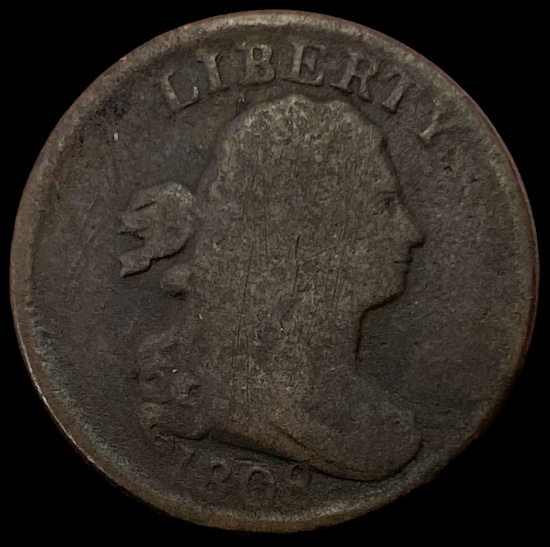 1808 Draped Bust Half Cent LIGHTLY CIRC