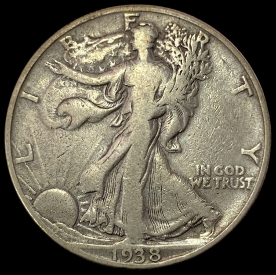 1938-D SILVER Walking Liberty Half Dollar LIGHTLY CIRCULATED