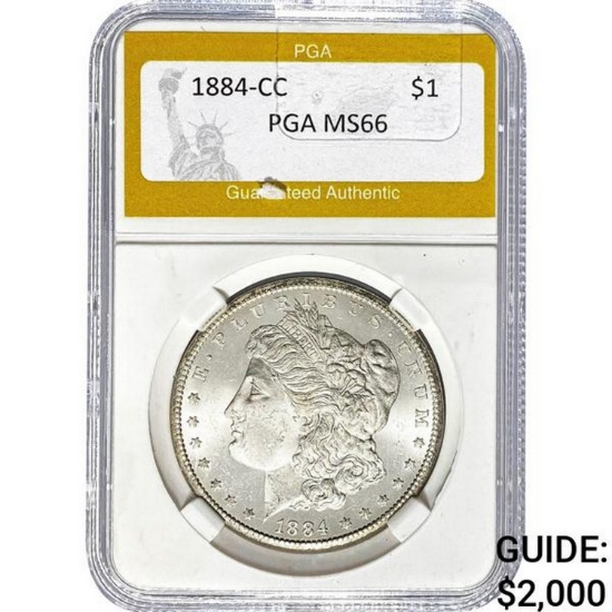 1884-CC Morgan Silver Dollar PGA MS66