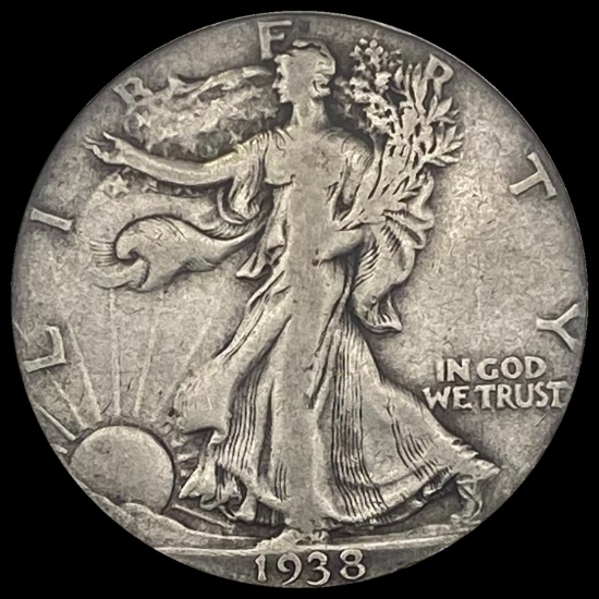 1938-D Walking Liberty Half Dollar LIGHTLY CIRCULATED