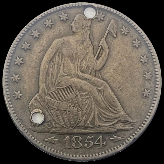 1854 Arrows Seated Liberty Half Dollar HIGH GRADE