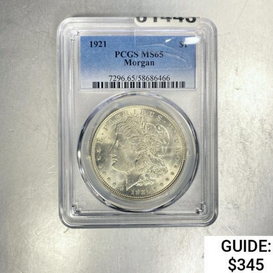 1921 Morgan PCGS MS65