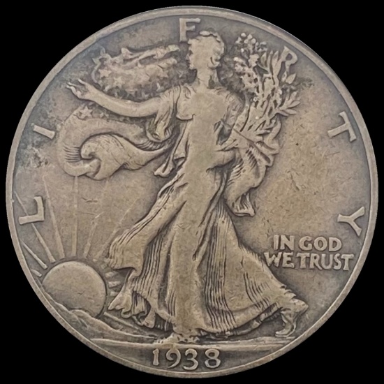 1938-D Walking Liberty Half Dollar LIGHTLY CIRCULATED