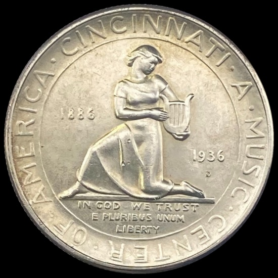 1936-D Cincinnati Half Dollar GEM BU