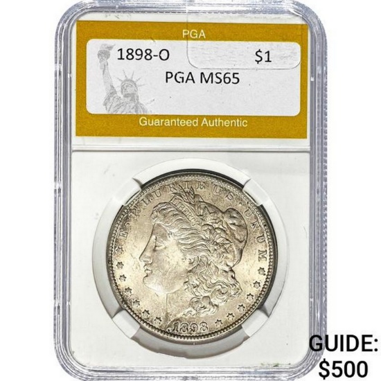1898-O Morgan Silver Dollar PGA MS65
