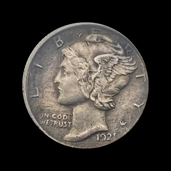 1921 Mercury Dime NEARLY UNCIRCULATED