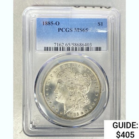 1885-O Morgan Dollar PCGS MS65 SILVER