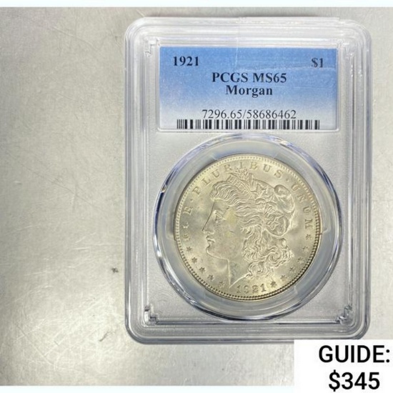 1921 Morgan Dollar PCGS MS65 SILVER