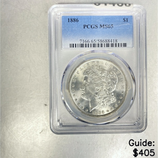 1886 Morgan Dollar PCGS MS65 SILVER