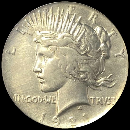 1921 Peace Dollar CLOSELY UNC
