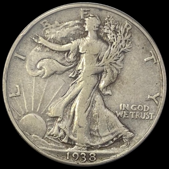 1938-D Walking Liberty Half Dollar LIGHTLY CIRCULATED