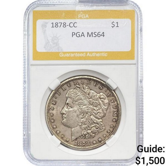 1878-CC Morgan Dollar PGA MS64