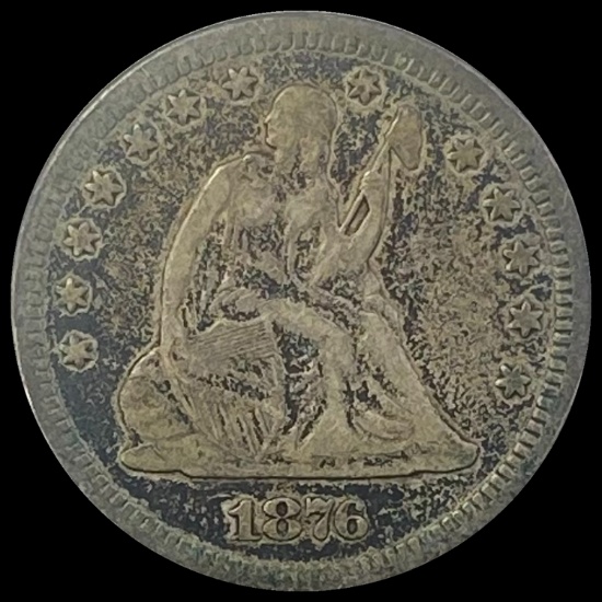 1876 Seated Liberty Quarter LIGHTLY CIRCULATED