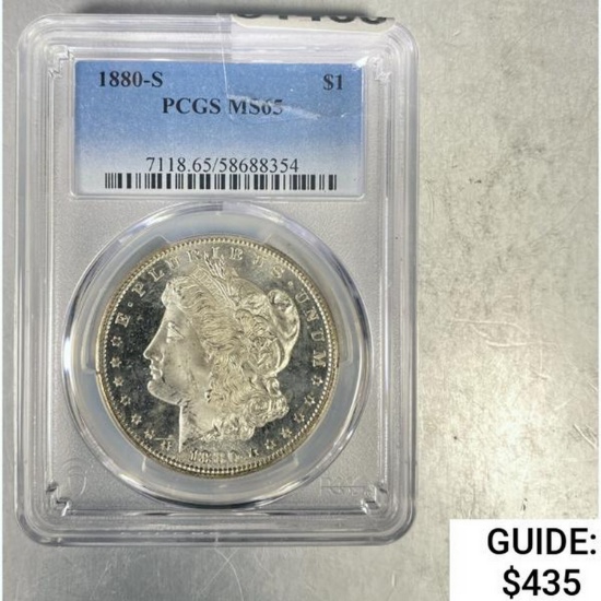 1880-S Morgan Dollar PCGS MS65 SILVER