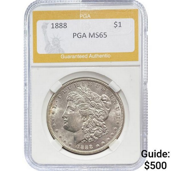 1888 Morgan Silver Dollar PGA MS65