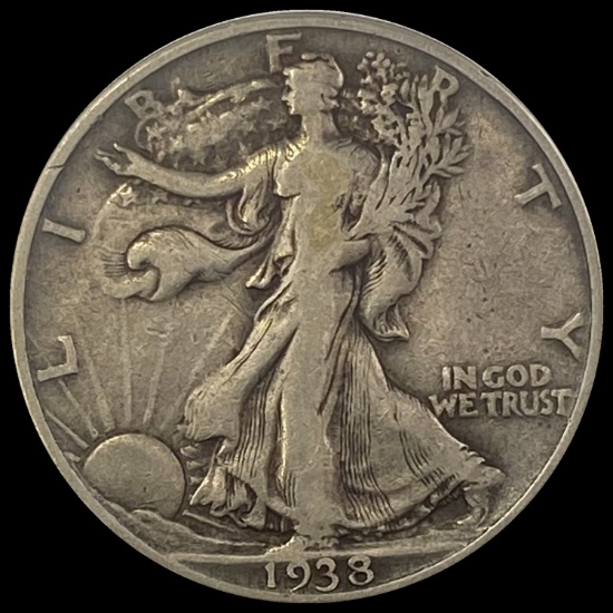 1938-D Walking Liberty Half Dollar LIGHTLY CIRCULATED