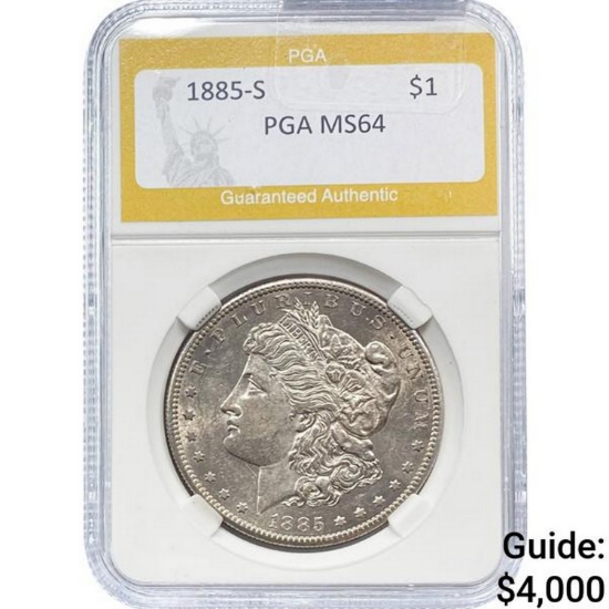 1885-S Morgan Dollar PGA MS64