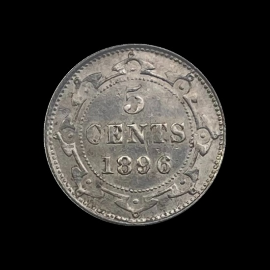 1896 Newfoundland 5 Cents CHOICE AU