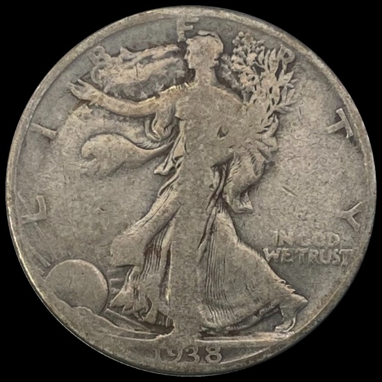 1938-D Walking Liberty Half Dollar LIGHTLY CIRCULATED