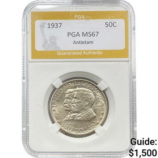 1937 Antietam Half Dollar PGA MS67