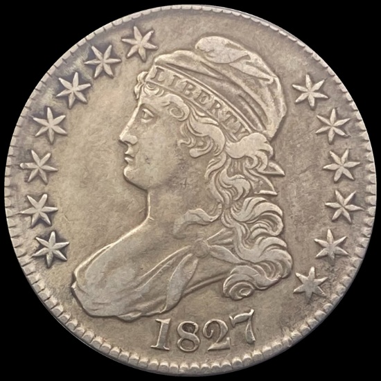1827 Capped Bust Half Dollar LIGHTLY CIRCULATED