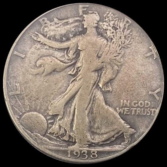 1938-D Walking Liberty Half Dollar LIGHTLY CIRCULATED