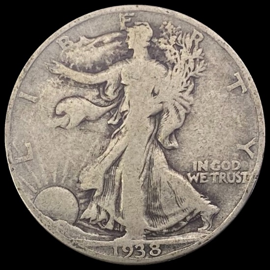 1938-D Walking Liberty Half Dollar LIGHTLY CIRCULATED