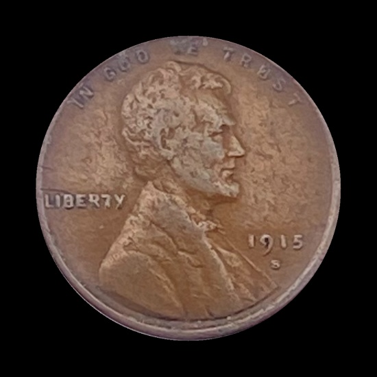 1915-S Lincoln Wheat Cent LIGHTLY CIRCULATED