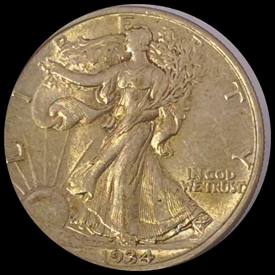 1934-D Walking Liberty Half Dollar NEARLY UNC