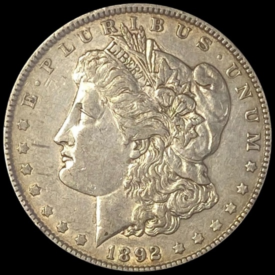 1892 Morgan Silver Dollar NEARLY UNCIRCULATED