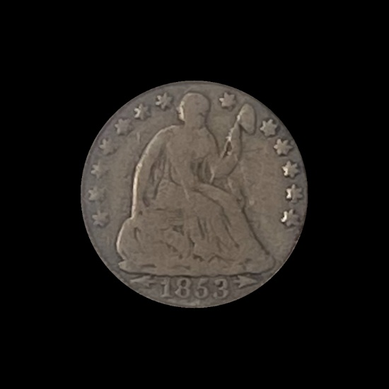 1853 Seated Liberty Half Dime LIGHTLY CIRCULATED