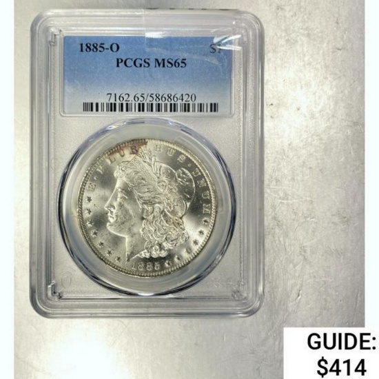 1885-O Morgan Dollar PCGS MS65 SILVER