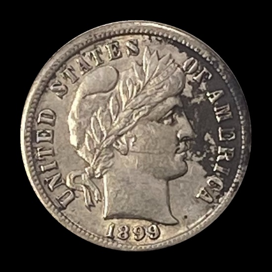 1899 Barber Dime CHOICE AU