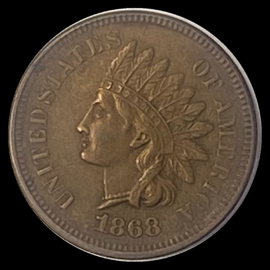 1868 Indian Head Cent CHOICE AU