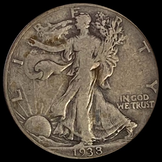 1938-D Walking Liberty Half Dollar LIGHTLY CIRCULATED