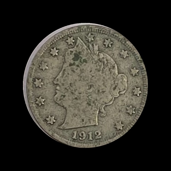 1912-S Liberty Head Nickel LIGHTLY CIRC