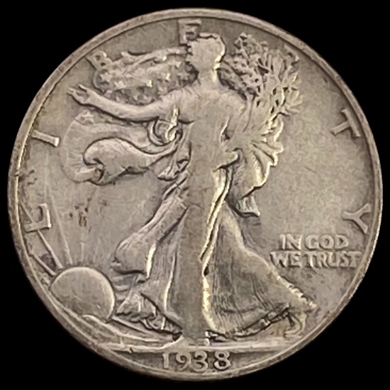 1938-D Walking Liberty Half Dollar LIGHTLY CIRC