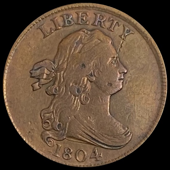 1804 Draped Bust Half Cent CLOSELY UNCIRCULATED