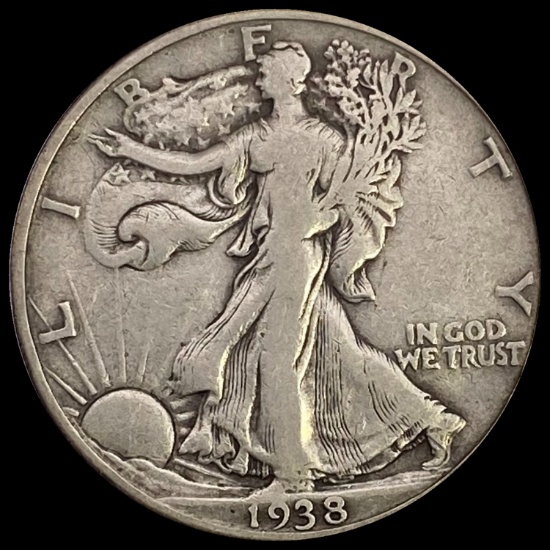 1938-D Walking Liberty Half Dollar LIGHTLY CIRCULATED