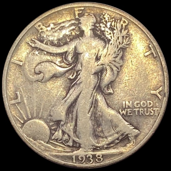 1938-D Walking Liberty Half Dollar LIGHTLY CIRCULATED