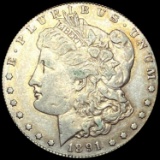 1891-CC Morgan Silver Dollar LIGHTLY CIRCULATED